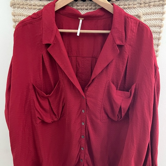 Free People Scarlet Button-Down Shirt - Picture 3 of 12
